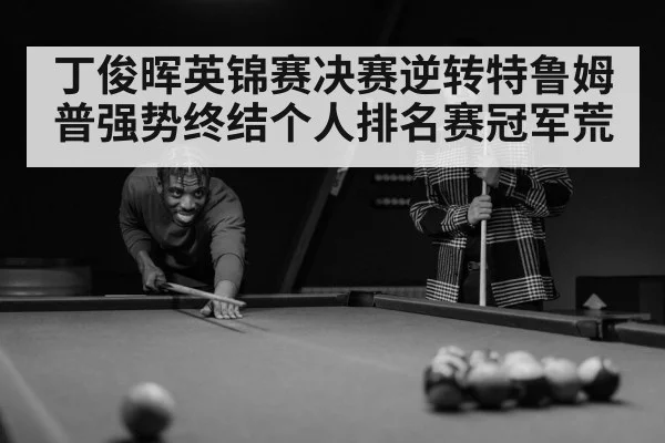 丁俊晖英锦赛决赛逆转特鲁姆普强势终结个人排名赛冠军荒